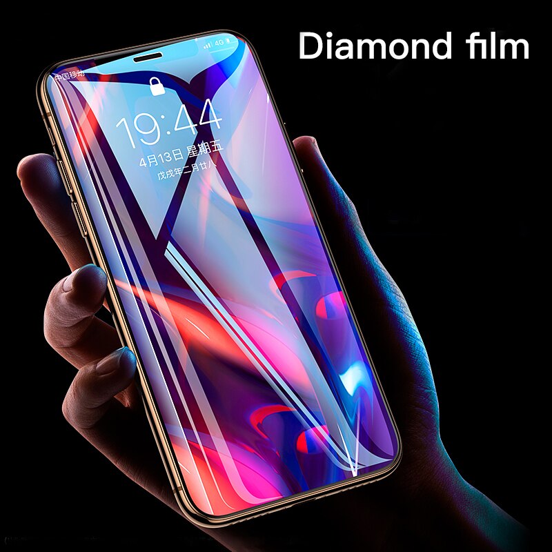 Protector de pantalla HD transparente de vidrio templado para iPhone 7 8 6 6 s Plus película protectora de cubierta completa para iPhone XSMax XR m X XS X