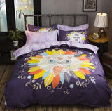 Conjunto de ropa de cama de algodón grueso con estampado de dibujos animados Popular Americano
