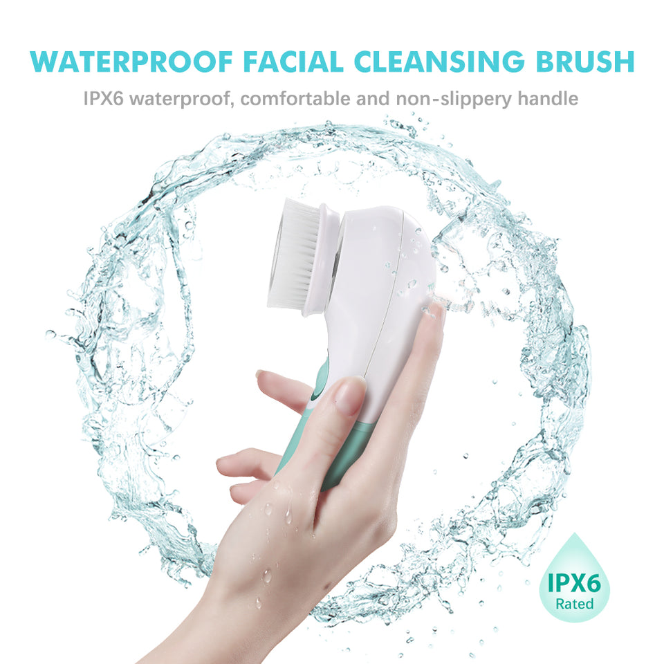 Cepillo Facial a prueba de agua con 3 cabezal de Cepillo giratorio
