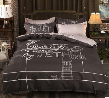 Conjunto de ropa de cama de algodón grueso con estampado de dibujos animados Popular Americano