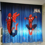 INS moderno Spiderman dibujos animados cortinas opacas para habitación de niños cortina impresa para niños dormitorio tratamiento ventana dormitorio drenaje