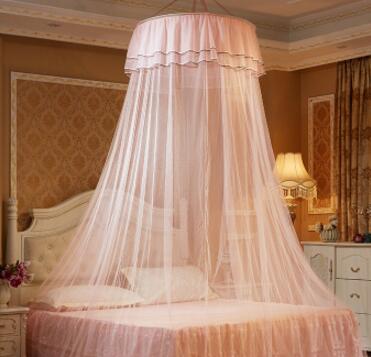 Nueva princesa colgante redondo de encaje dosel cama red cómoda domo de estudiante mosquitera para cuna doble cama de Reina