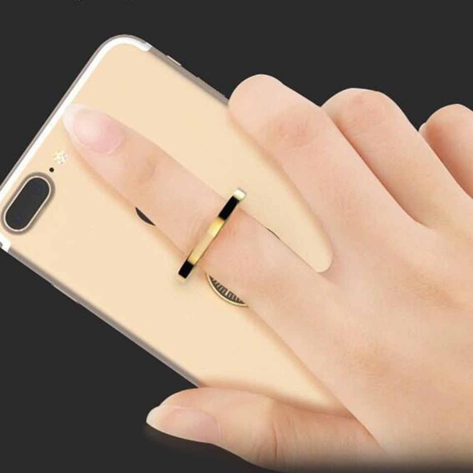 Soporte de anillo de reloj de Metal de oro giratorio 360 para teléfono móvil soporte de aluminio imán soporte de teléfono de coche anillo de dedo Universal