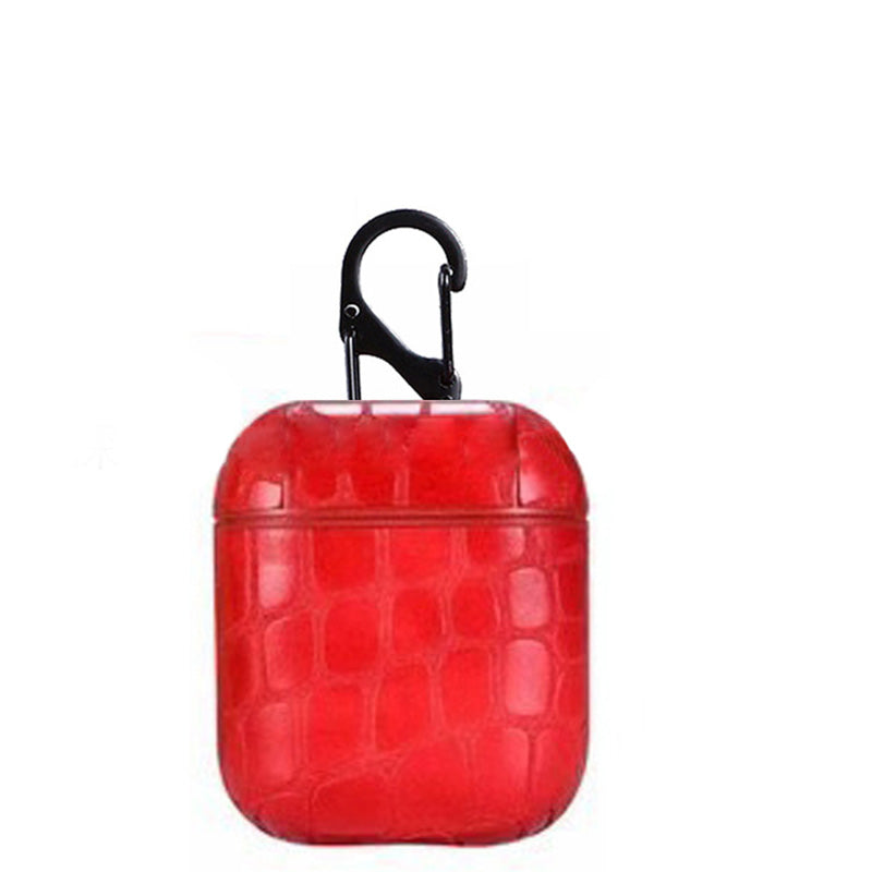 Funda de cuero de lujo para auriculares inalámbricos Bluetooth para Apple AirPods Funda de protección Ultra fina de PU para Airpods caja de carga Funda