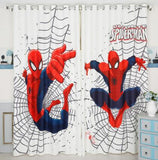 INS moderno Spiderman dibujos animados cortinas opacas para habitación de niños cortina impresa para niños dormitorio tratamiento ventana dormitorio drenaje