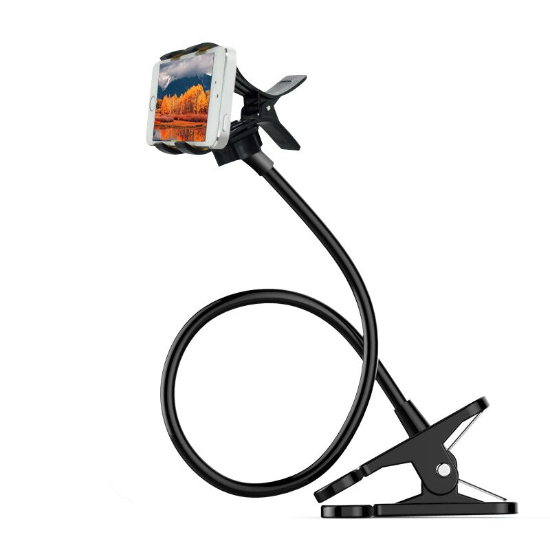 Soporte Flexible Universal para teléfono móvil perezoso soporte de cuello de cisne Stent soporte Flexible para escritorio de cama soporte de Clip de mesa para iPhone Samsung