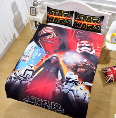 Juego de cama 3D de Star Wars funda de edredón estampada doble reina completa Real lifelike juegos de cama funda de almohada de buena calidad para habitación de los niños
