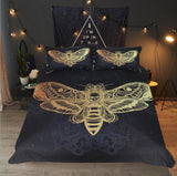 De moda de 3D esqueleto cráneo 1 piezas funda nórdica y 2 piezas almohada vendido de polilla cama doble completo reina rey tamaño