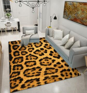 Alfombra de franela estilo leopardo