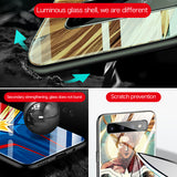 El capitán Marvel Hombre de Hierro Batman luminosa de caso de teléfono para Samsung Galaxy S8 S9 S10 e 5G Plus 8 9 10 cubierta Coque Funda
