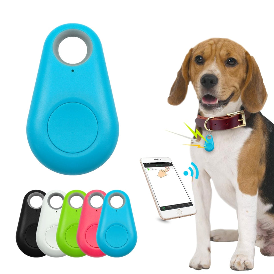 Rastreador GPS inteligente para mascotas Mini localizador Bluetooth resistente al agua Anti-pérdida para perro mascota gato niños llave de la carpeta del coche collar de accesorios