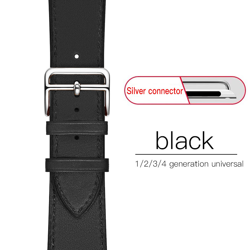 Correa de cuero de lujo para Apple Watch serie 1, 2, 3, 4 Simple banda deportiva