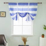 Cortinas cortas con diseño de cortina romana de rayas plisadas a la moda