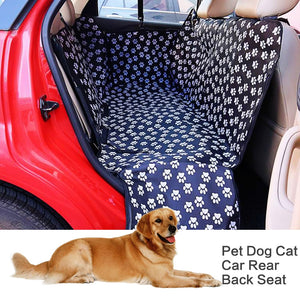 Soportes para mascotas de tela Oxford patrón de pata de coche para mascotas funda de asiento de coche para perro cojín de hamaca impermeable para mascotas protector