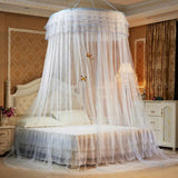 Nueva princesa colgante redondo de encaje dosel cama red cómoda domo de estudiante mosquitera para cuna doble cama de Reina