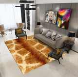 Alfombra de franela de gran tamaño Estilo nórdico alfombra de leopardo de imitación de animales sala de estar alfombra de dormitorio manta suave alfombra de suelo