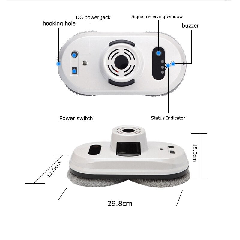 Robot de limpieza de ventana Prainskel Robot de limpieza de ventana Robot aspiradora de Control remoto Robot de limpieza de vidrio magnético enmarcado de ventana Robot