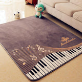 130*150 cm alfombra de salón antideslizante de gran tamaño con llave de Piano para niño, niña, pasillo, alfombras de dormitorio alfombra de baño para salón de piano (piano key mat 130x150cm)
