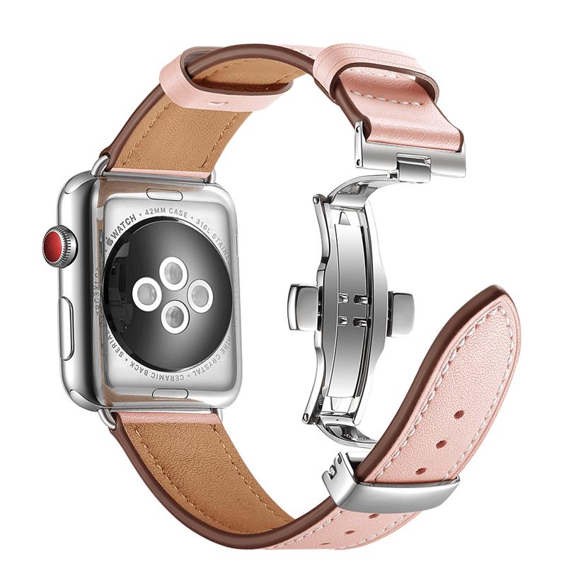 Correa de cuero de lujo para Apple Watch serie 1, 2, 3, 4