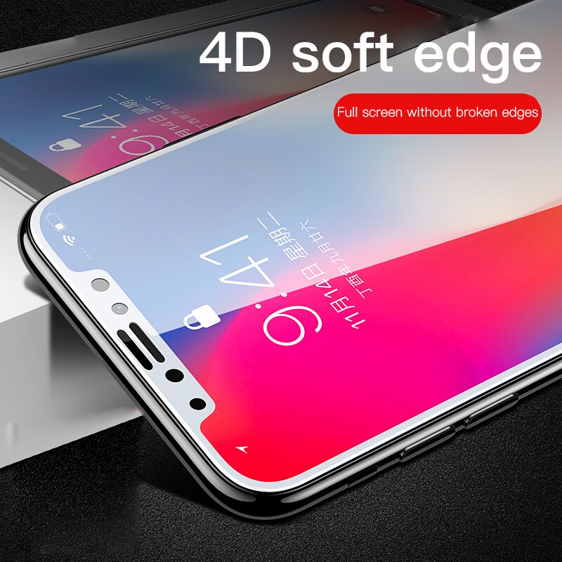 Protector HD transparente película de vidrio templado para iPhone XSmax XR XS X pantalla protectora completa para iPhone 8 7 6 6 s más película