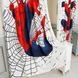 INS moderno Spiderman dibujos animados cortinas opacas para habitación de niños cortina impresa para niños dormitorio tratamiento ventana dormitorio drenaje