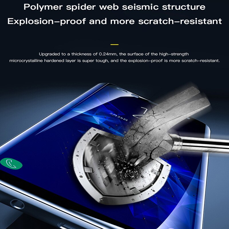 Película suave cubierta completa 9D para Samsung Galaxy Note 9 8 S9 S8 S10 e 5G Plus S7 Edge protector de pantalla para Samsung A7 A8 A9 no vidrio