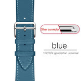 Correa de cuero de lujo para Apple Watch serie 1, 2, 3, 4 Simple banda deportiva