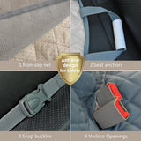 Funda de asiento de coche para perro con malla impermeable para mascotas, funda de asiento trasero para coche, Protector de cojín de hamaca con cremallera y bolsillos