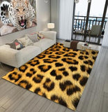 Alfombra de franela estilo leopardo