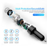 Cargador de coche USB Dual 3.1A con pantalla LED Universal para teléfono móvil cargador de coche para iPhone Xiaomi Samsung Huawei Oneplus tablet