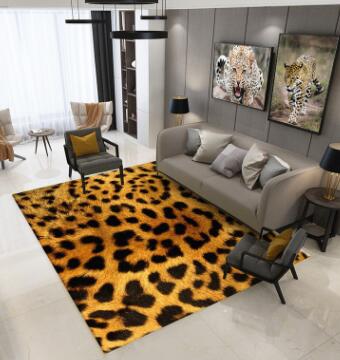 Alfombra de franela estilo leopardo