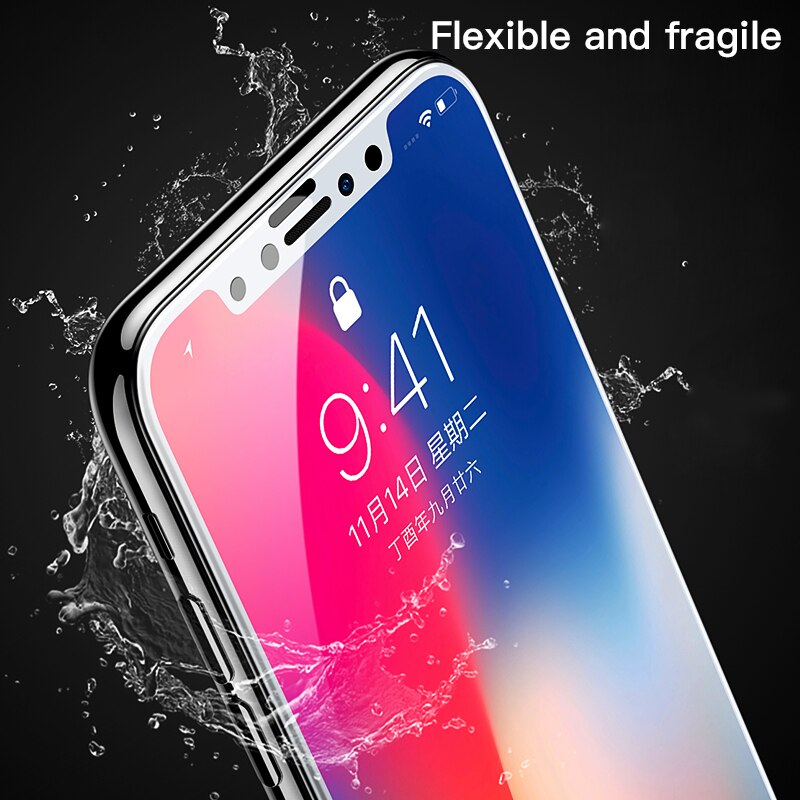 Protector HD transparente película de vidrio templado para iPhone XSmax XR XS X pantalla protectora completa para iPhone 8 7 6 6 s más película