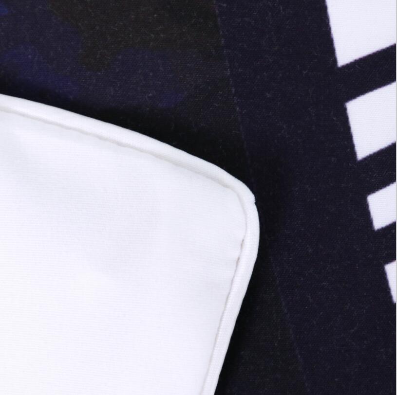 Funda de edredón de mano Hamsa 3 piezas de moda con funda de almohada blanca con azul oscuro juego de cama Vintage suave funda de edredón de microfibra conjunto
