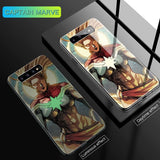 El capitán Marvel Hombre de Hierro Batman luminosa de caso de teléfono para Samsung Galaxy S8 S9 S10 e 5G Plus 8 9 10 cubierta Coque Funda