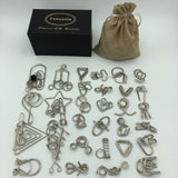 Nuevo juego de 30/41/46 piezas de Metal rompecabezas mente cerebro Teaser anillos de alambre mágico rompecabezas juguetes de juego para los niños de los adultos