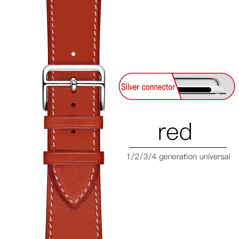 Correa de cuero de lujo para Apple Watch serie 1, 2, 3, 4 Simple banda deportiva