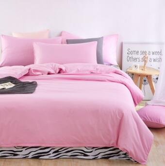 Nuevos juegos de cama de verano sábana de cebra y funda de edredón de color rojo rosa funda de almohada suave y cómoda King Queen Full doble