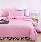 Nuevos juegos de cama de verano sábana de cebra y funda de edredón de color rojo rosa funda de almohada suave y cómoda King Queen Full doble