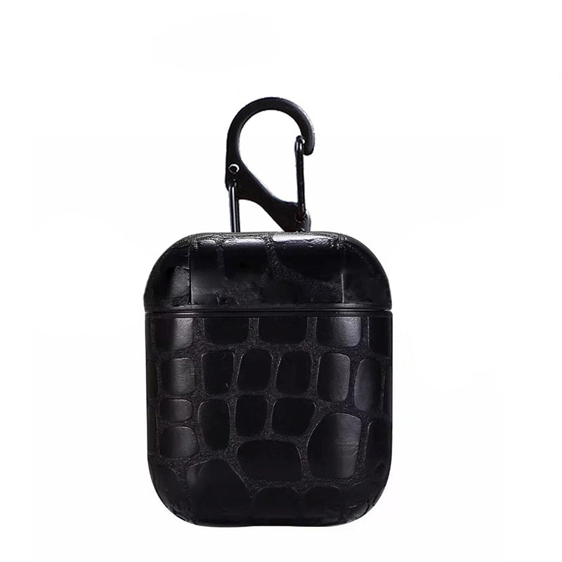 Funda de cuero de lujo para auriculares inalámbricos Bluetooth para Apple AirPods Funda de protección Ultra fina de PU para Airpods caja de carga Funda