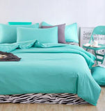 Nuevos juegos de cama de verano sábana de cebra y funda de edredón de color rojo rosa funda de almohada suave y cómoda King Queen Full doble