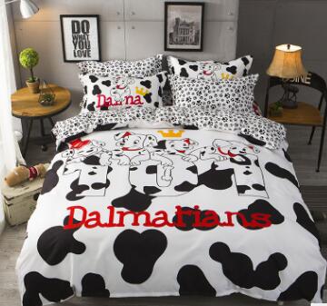 Conjunto de ropa de cama de algodón grueso con estampado de dibujos animados Popular Americano