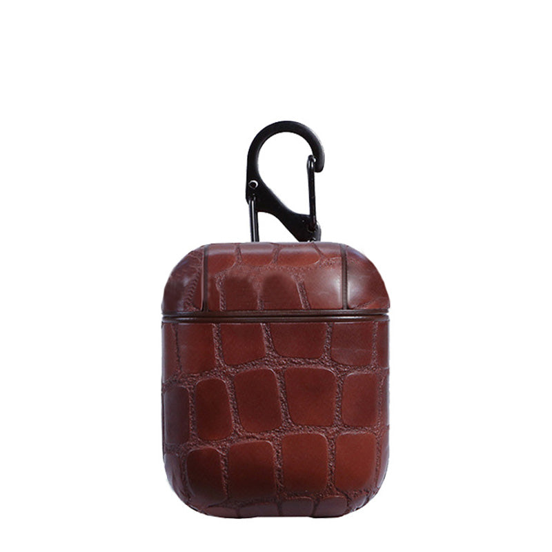 Funda de cuero de lujo para auriculares inalámbricos Bluetooth para Apple AirPods Funda de protección Ultra fina de PU para Airpods caja de carga Funda