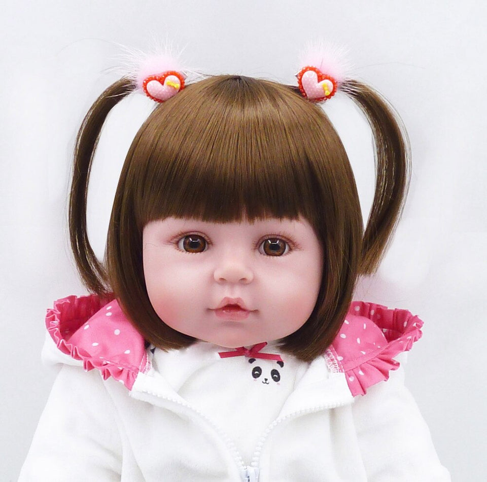 Bebes reborn 47 cm muñeca bebé niña muñecas de silicona suave Boneca muñecas Brinquedos metoo el Día de los niños regalos de juguetes de peluche en la cama tiempo plamate