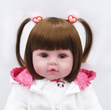 Bebes reborn 47 cm muñeca bebé niña muñecas de silicona suave Boneca muñecas Brinquedos metoo el Día de los niños regalos de juguetes de peluche en la cama tiempo plamate