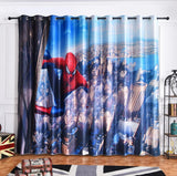 Cortinas opacas de dibujos animados de tela de Spiderman modernas para habitación de niños cortina impresa para niños dormitorio tratamiento de ventana dormitorio