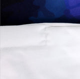 Funda de edredón de mano Hamsa 3 piezas de moda con funda de almohada blanca con azul oscuro juego de cama Vintage suave funda de edredón de microfibra conjunto