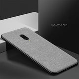 Funda de teléfono de silicona suave textura de tela de lujo para Oneplus 6 T 6 5 T 5 funda textil ultrafina para Oneplus 6 5 T tela Funda