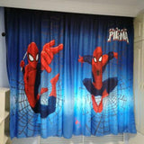 INS moderno Spiderman dibujos animados cortinas opacas para habitación de niños cortina impresa para niños dormitorio tratamiento ventana dormitorio drenaje