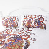 3 unids/set Hipster acuarela juego de cama reina tamaño atrapasueños plumas edredón cubierta Bohemia impreso edredon cama cubierta