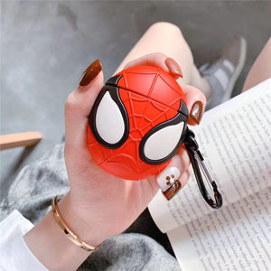 Marvel Spiderman silicona Bluetooth Funda para auriculares inalámbricos para Apple Airpods bonita protección de dibujos animados para Airpods cargador Funda
